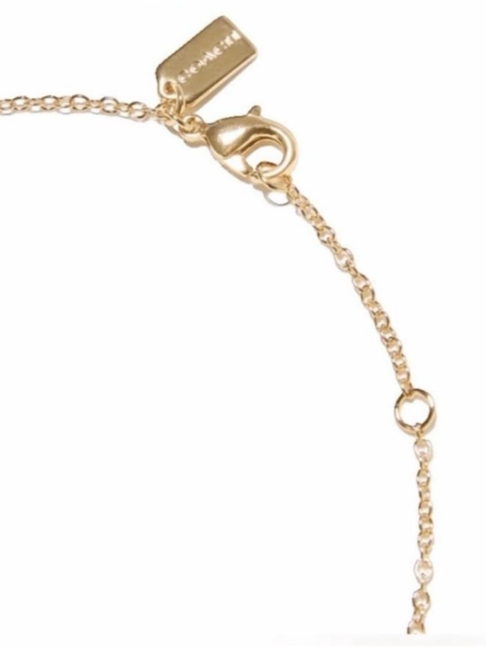 Coach Necklace with Heart Shaped Pendant - Gold - Picture 2 of 4